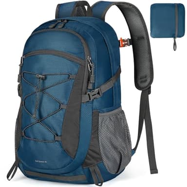 RAINSMORE Sac à Dos Randonnée 40L Ultra Léger Pliable Sac à Dos Voyage Homme Femme Imperméable Sac à Dos Trekking Grande Capacité pour Alpinisme Escalade Sport Camping Bleu