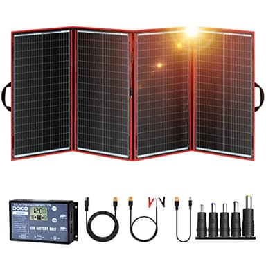 DOKIO 300W Kit Panneau solaire PLIABLE portable MONOcristallin avec 2 ports USB Pour Plein air