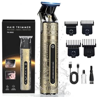 YIDON Tondeuse Barbe Homme, Professionnelle Tondeuse de Finition, Charge Type C avec Indicateur, 4 Sabots Magnétiques, IPX6 pour Usage Sec/Humide, Kit Complet Barbe et Cheveux pour Salon à Domicile