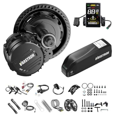 Moteur Central TSDZ16 48V 1000W Kit Conversion Vélo Électrique avec 48V20Ah Batterie et Écran SWM58 LCD, Capteur Couple Intégré Précis, Plateau 46T Acier, pour Boîtier Pédalier 68-73mm VTT MTB