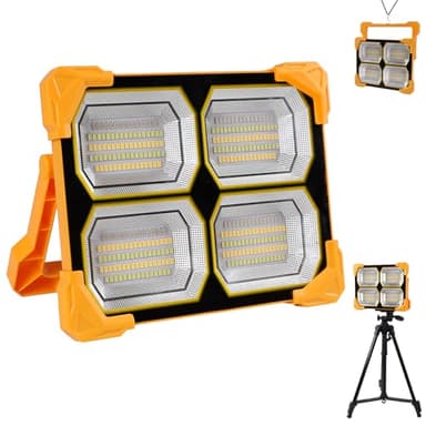 300W projecteur led rechargeable 26000mAh projecteur led chantier spot led extérieur lampe rechargeable usb Solaire 5 Modes Lampe de Travail Pour Camping, Chantier, Garage, Atelier