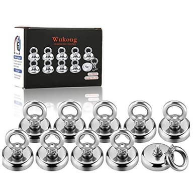 Wukong Aimant Néodyme 32mm, Puissant 45kg Force de Traction, Rond Magnétique (10 Packs)