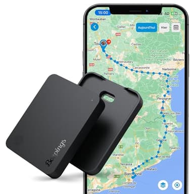 Tracker GPS Zen L - 1 an d'abonnement Offert. Non brouillable et sans Carte SIM. Alerte de détection de Mouvement, Suivi des Positions, Historique des déplacements.
