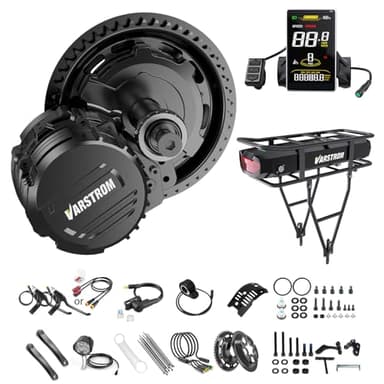 Moteur Central TSDZ16 48V 1000W Kit Conversion Vélo Électrique avec 48V18,2Ah Batterie et Écran SWM58 LCD, Capteur Couple Intégré Précis, Plateau 46T Acier, pour Boîtier Pédalier 68-73mm VTT MTB