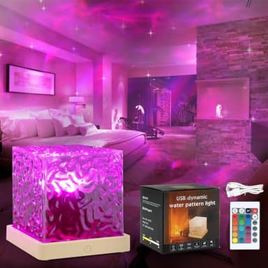 LED Aurore Projecteur Ciel Etoile, 16 Couleurs Cristal Lampe Projecteur Aurore Boréale, Télécommande Projecteur Galaxie Plafond Veilleuse LED, pour Bébé Enfant Decoration Chambre Cinéma Maison