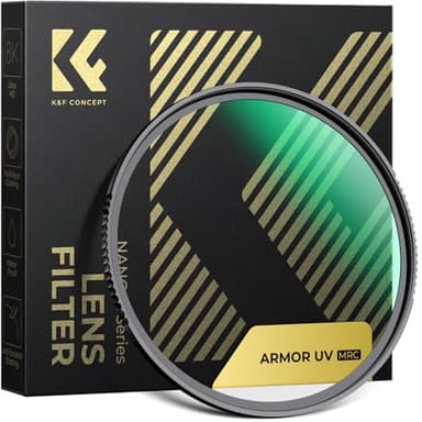 K&F CONCEPT 77mm Filtre UV Anti-Casse Anti-Choc Protection HD 8K Imperméable et Résistant aux Rayures pour Objectif Appareil Photo