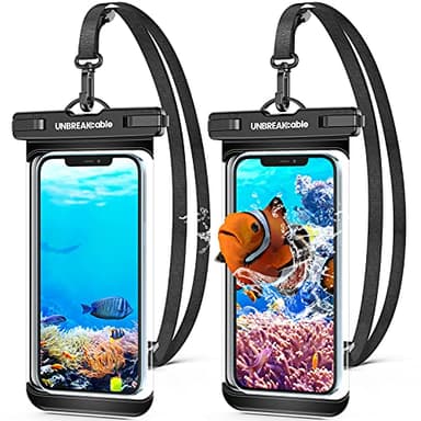 UNBREAKcable 2 Pochette Étanche Smartphone Sac IPX8 Étanche Téléphone pour iPhone 17 Air 16 15 14 13 12 11 Pro Max, XR, XS, X, Galaxy S25 S24 S23 S22 S21 Ultra A15 A35 A25 A54 A55, Jusqu'à 7.0 Pouces