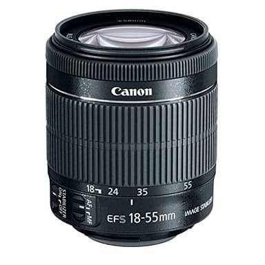 Canon EF-S 18-55mm f/3.5-5.6 is STM SLR Objectif Standard Black - Lentilles et filtres d'appareil Photo (SLR, 13/11, Objectif Standard, 0,25 m, Canon EF-S, 3,5-5,6)