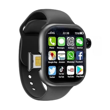 XINDADA CD99 AMOLED Montre intelligente pour homme et femme avec carte SIM 4G Wifi cellulaire GPS NFC Smartwatch Series 9 Android 9.0 Caméra rotative Noir 2 Go 32 Go