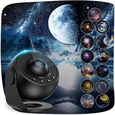 Macchiatto PRO Projecteur Ciel Etoile Planetarium Projecteur Galaxie avec 13 Disques de Film, Veilleuse Projecteur Réglage de Rotation à 360°pour Chambre Plafond Cadeaux Enfants Adultes
