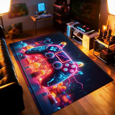 TourKing Tapis de jeu gaming pour chambre de garçons, tapis de jeu gaming 3D pour garçons (80 x 120 cm)