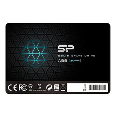 Silicon Power SSD 1To 3D NAND A55 SLC Cache Performance Boost 2.5 pouces SATA III 7mm (0.28") Interne SSD