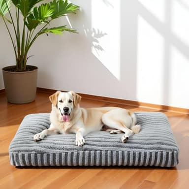Pawk Panier Chien Grande Taille, XL Coussin Chien Dehoussable Lavable, Lit pour Chiens Moelleux Respirant Antidérapant pour Grande Chiens et Chats, 107x69x10cm