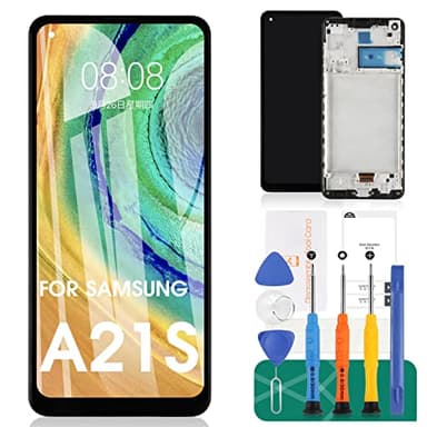 Pour Samsung Galaxy A21s Écran de remplacement pour Samsung A21s LCD Écran LCD A217 SM-A217F Tactile Digitizer Assemblée SM-A217M, SM-A217N Kits de réparation (noir avec cadre)