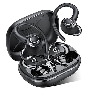 Ecouteurs Bluetooth sans Fil Sport, 2026 Headphones 5.4 HiFi Stéréo, Ecouteurs sans Fil avec ENC Mic, Ecouteur Pour Courir, IP7 Étanche Écouteur, 40H, Oreillette Sans Fil, Casque Écran LED, Noir