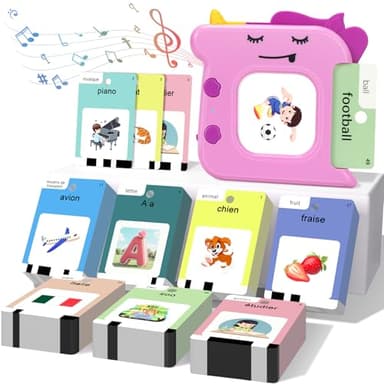 420 Cartes Éducatives Parlantes, Jeu de Cartes Flash Montessori Français, Jeux Educatif Pédagogique avec Sons pour Jouet Enfants 3-6 Ans, pour Apprentissage Préscolaire 10 FR Chansons