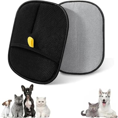 Hotcho Lot de 2 Gant Anti Poils Animaux Amélioré, Gant de Toilettage Chien Chat Réutilisable, Gant pour Enlever Les Poils de Chat, Gant Poils Animaux, Ramasse Poils Animaux Lavable