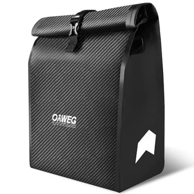 OnWEG Sacoche Velo 28L ImperméAble, 2-en-1 Sacoche de Vélo Porte Bagage Arriere 10 kg, Roll-Top Ajustable, Logo Réfléchissant, avec Poignée & Sangle, pour Pluie, Cyclisme, Travail & Voyage