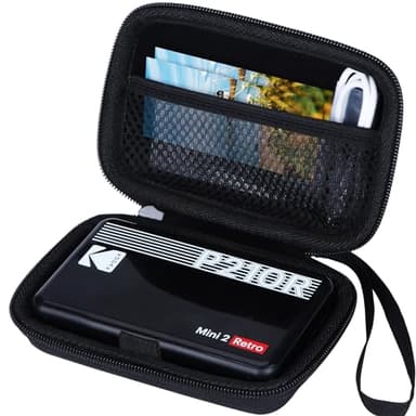 Lebakort Dur Étui Housse Cas Compatible avec Kodak Mini 2 Retro 4PASS Imprimante Photo et Kodak Mini Shot 2 Retro 4PASS 2-in-1 Appareil Photo Instantané et Imprimante Photo Portable (Noir)