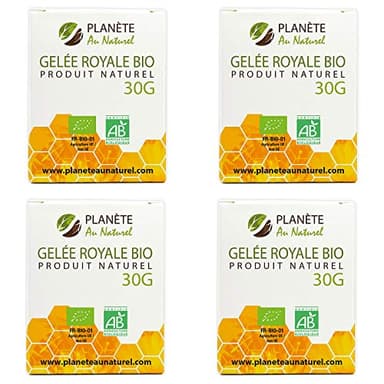 Planète au Naturel Gelée Royale Bio - 120g - 4 Boites de 30g