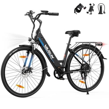 VARUN Velo Electrique, 28 Pouces Vélo Électrique Homme Femme avec Batterie 48V 499.2Wh, Jusqu'à 100KM, Moteur 250W 55NM, Vélo de Ville Électrique avec Pédalage Assisté, 7 Vitesses