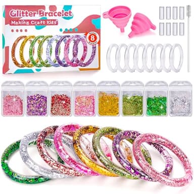 lelechong Cadeau Fille 5 6 7 8 9 ans, Activité Manuelle Kit Bracelet Enfant Jouet Fille 6 7 8 9 ans Cadeaux Anniversaire, Activité Manuelle Bricolage pour 6 7 8 idée Cadeau Loisir Creatif Enfant 6-9