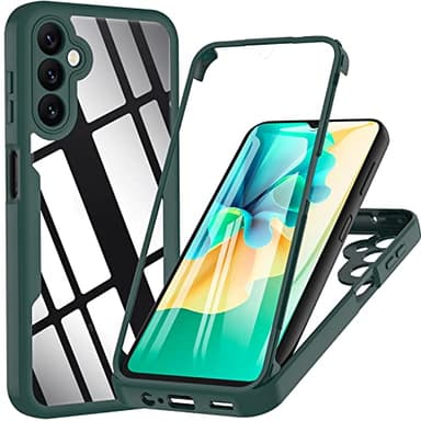 Hensinple pour Coque Samsung A14 4G/5G, Coque Samsung Galaxy A14 avec Protection d'écran 360° Antichoc Intégrale Complète Protection Double Face Bumper Housse pour Samsung A14 4G/5G -Vert