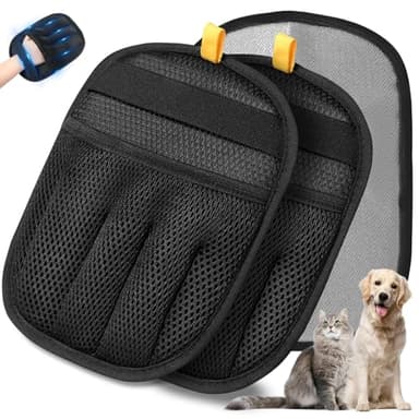 Zivacate Gant Anti Poils Animaux - Gant Poils Animaux Réutilisable Électrostatique, Gant à Cinq Doigts, Gants de Toilettage Double Face Lavables pour Vêtements, Lit, Canapé, Tapis - 2 Pièces