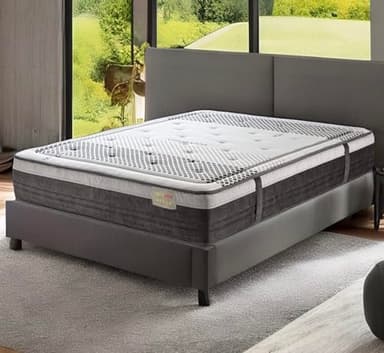T-ORMU Matelas 200x200 Mémoire de Forme Premium – 27 cm Épaisseur – Matelas Ferme Orthopédique 7 Zones – Soulage Le Mal de Dos – Hypoallergénique Respirant – pour 2 Personnes