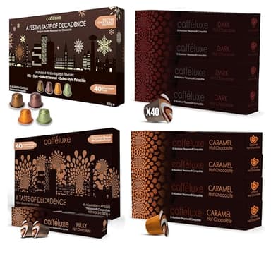 Capsules de chocolat chaud compatibles Nespresso - Saveurs multiples - 160 capsules