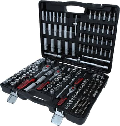 KS Tools 917.0795 - Caisse à Outils Complète en Coffret Douille de 1/4", 3/8" et 1/2" - Outillage Mécanique, Clés Torx et Accessoires de la Gamme Ultimate Très Robuste - 195 Pièces