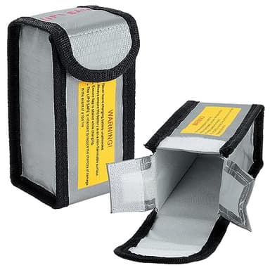 Kinsinder Lot de 2 sacs de sécurité pour batterie Li-Po, sac de batterie Li-Po, sac de protection ignifuge et anti-explosion, sac de batterie Li-Po, sac de sécurité pour batterie ignifuge et