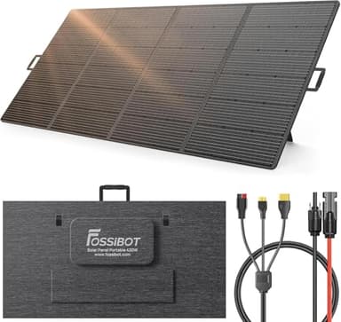 FOSSiBOT Panneau solaire 420 W, panneaux solaires pliables, module solaire photovoltaïque pour F2400 F3600, station d’énergie portable, module solaire pour extérieur, jardin, balcon, camping-car