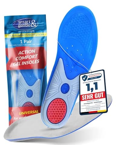 Semelles à gel Premium dehaute qualité, effet amortissant et absorption des chocs, garnitures de chaussures pour le sport et le travail ,Bleu,40-41