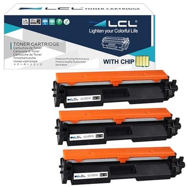 LCL Cartouche de Toner Compatible 17A CF217A (3 Noir) Remplacement pour HP LaserJet Pro M102 M102a M102w LaserJet Pro MFP M130 M130a M130fn M130fw M130nw M132 M132a M132fn M132fp M132fw M132nw
