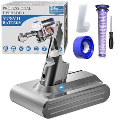 DTK Batterie pour Dyson V7 Batterie SV11 Compatible avec Dyson V7 Animal/Absolute/Fluffy/Motorhead/Trigger/HEPA avec 2 Filtres
