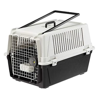 Ferplast Transport pour Chiens de Taille Moyenne Atlas 40 Professional, Box pour Le Transport d'animaux avec Abreuvoir Inclus, 49 X 68 X H 45,5 cm Gris