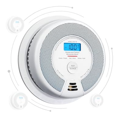 X-Sense Détecteur de Fumée et de Monoxyde de Carbone Interconnecté par RF sans Fil avec Pile d’Une Durée de Vie de 10 Ans, Portée de Transmission Supérieure à 250 m, SC07-W, Link+, Lot de 1
