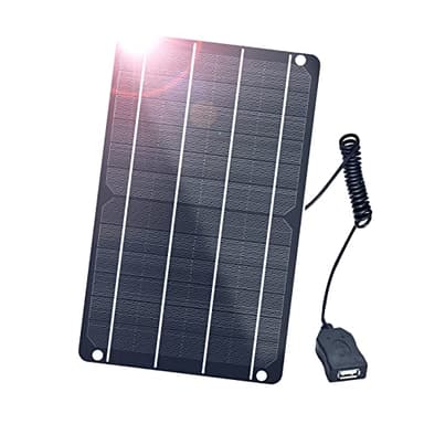 Mini Panneau Solaire USB 6W,FlexSolar Monocristallin 5 V Chargeur Solaire Etanche avec Cellule Solaire Convient pour Les Vélos Téléphones Portables Lampes de Camping etc.