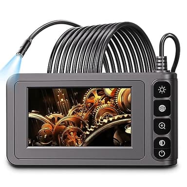 Endoscope Industriel, caméra d'inspection Serpent SKYBASIC 5M 4,3 Pouces LCD, caméra endoscopique avec 8 LED réglables, étanche IP67 7,9 mm (C20-5M)