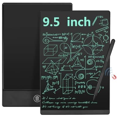 Czemo Tableau d'écriture LCD 9,5 Pouces, Mini LCD Tablette Ecriture Adulte, Réutilisables Tableau Numérique Portable pour Bureau, Mémo, Agenda, Monochrome