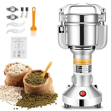 Sunowl Grinder Electrique 150g, Broyeurs à Grains Haute Vitesse 220 V, Herb Moulin à Farine électrique mit 3 Lames, pour Herbes/Épices/Noix/Céréales Maison avec Protection Contre les Surcharges