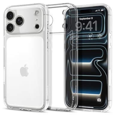 Spigen Coque pour iPhone 17 Pro Max, Ultra Hybrid, [Anti-jaunissement] - Transparent