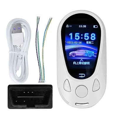 Clés de Voiture intelligentes à écran Tactile LCD, entrée sans clé, télécommande Universelle pour Le démarrage et l'arrêt du Moteur, modèles de Voitures (Argent)