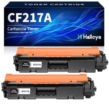 Halloya 17A Toner Compatible pour HP 17A CF217A pour HP LaserJet Pro MFP M130fn M130a M130nw M130fw, Pro M102w M102a Imprimante (Noir,2 Pack)