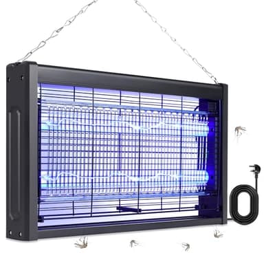 Lampe Anti Moustique, 20W, Anti-Insectes et Anti-Mouches électronique pour l'intérieur, Le Jardin, la Cour et Les Cuisines commerciales