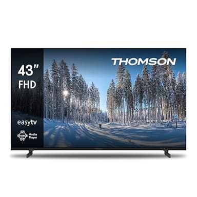 THOMSON TV 43 Pouces (109 cm) FHD Easy TV, Téléviseur LED (Non-Smart), Triple Tuner (DVB-T/T2/C/S/S2), Dolby Audio, Mode Hôtel, Lecteur Multimédia, Télécommande Rétroéclairée, 3X HDMI - 43FD2S13