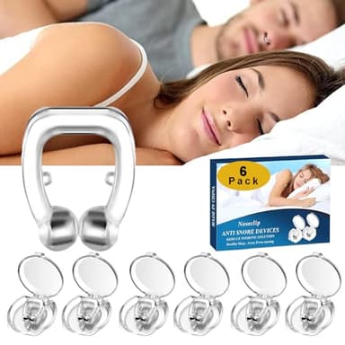 Pince à Nez Anti Ronflement, 6PCS Silicone Magnétique, Snore Stopper Clip de Nez en Silicone Magnétique, Snore Stopper Arrête Les Ronflements du Nez Dilatateur Nasal Efficace