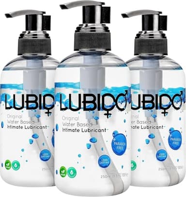 Lubido Gel Lubrifiant Intime Original à Base d'Eau Sans Paraben - 250ml (Pack of 3)