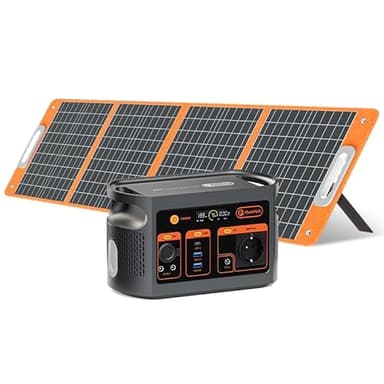 FlashFish 300W Generateur Electrique Portable avec Panneau Solaire 100W, 179,2Wh Batterie LiFePO4, Charge Rapide de 0 à 80% en 1H, Fonction EPS, Station Électrique pour Camping, RV, Voyages, Urgence